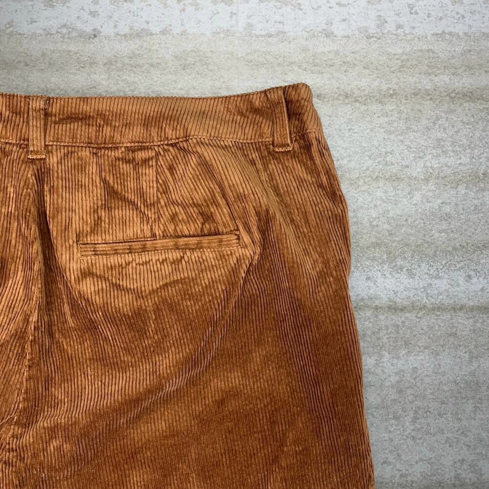 Vintage Y2K CJ Banks Corduroy Pants 36x30 Flared Caramel Tan Flat Front Trousers - Picture 3 of 4